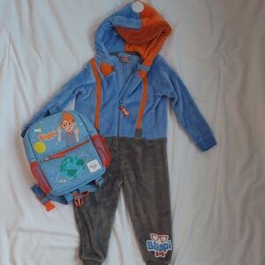 Blue and Orange Kids One Piece